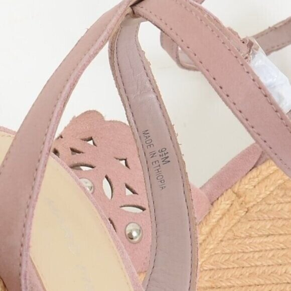 Marc Fisher Hata Studded Platform Espadrille Wedge Sandal Women's Size 9.5 - Picture 6 of 7